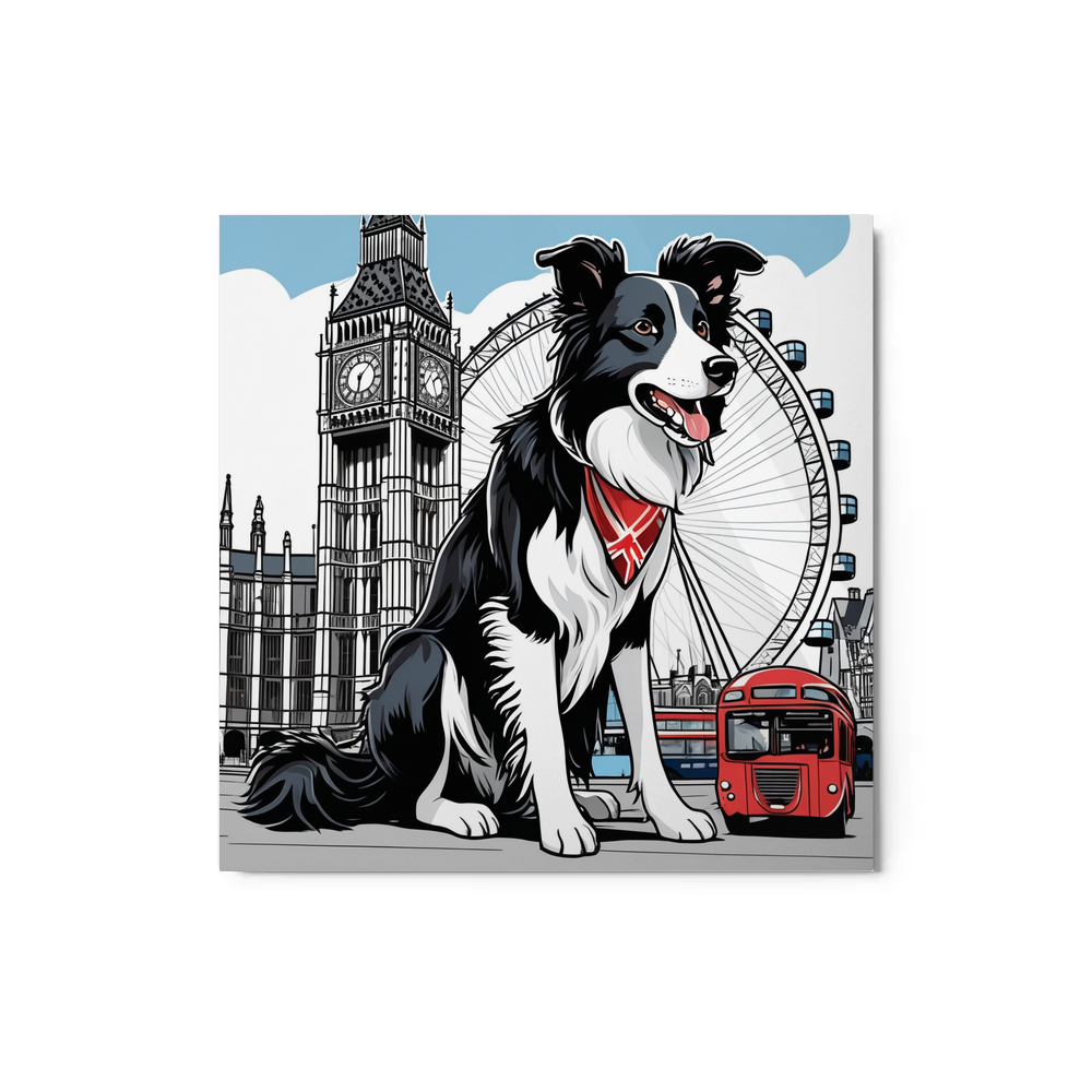 PugMug Custom Border Collie Metal Print