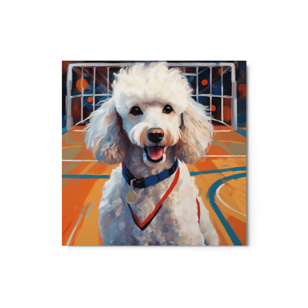 PugMug Custom White Poodle Metal Print