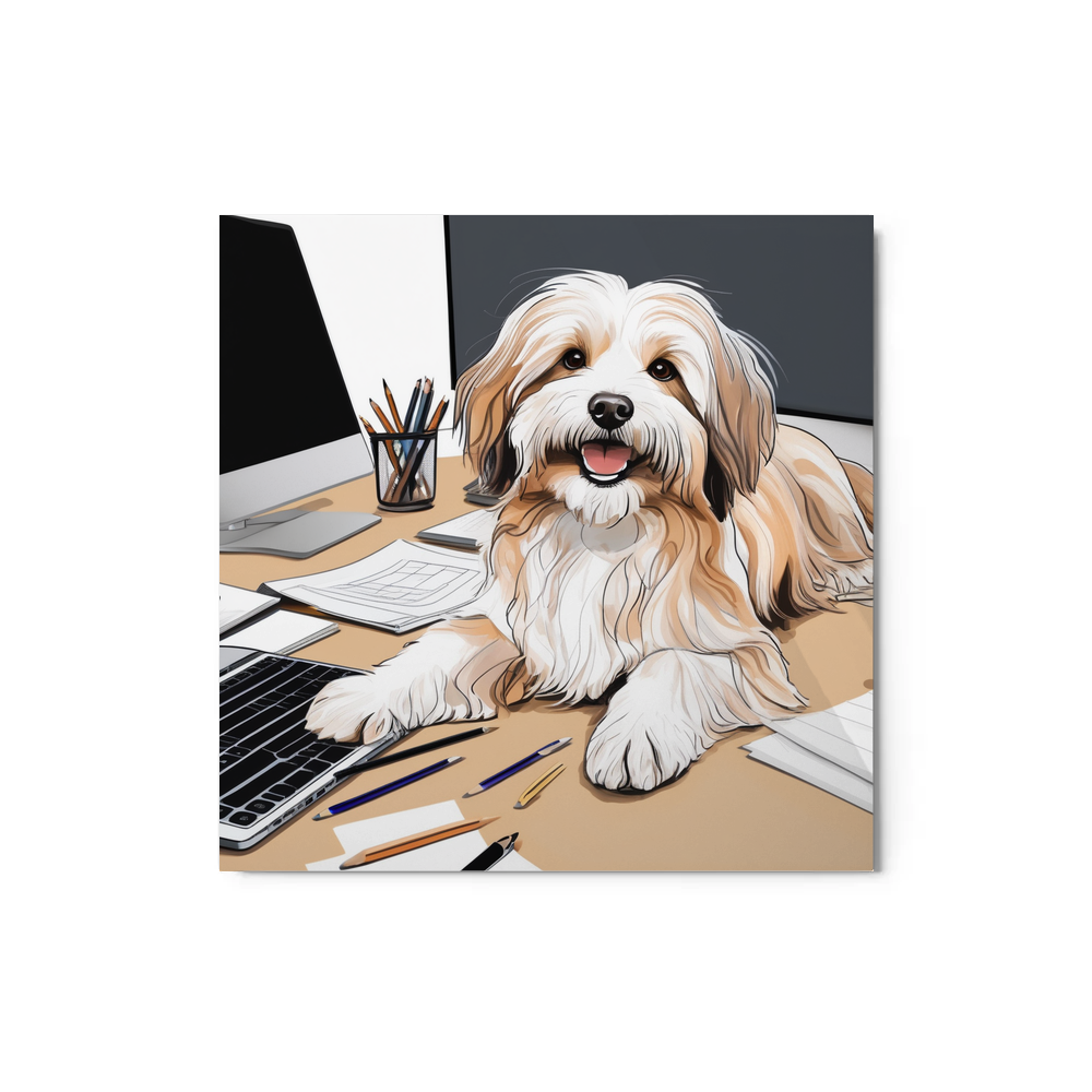 PugMug Custom Tan Havanese Dog Metal Print