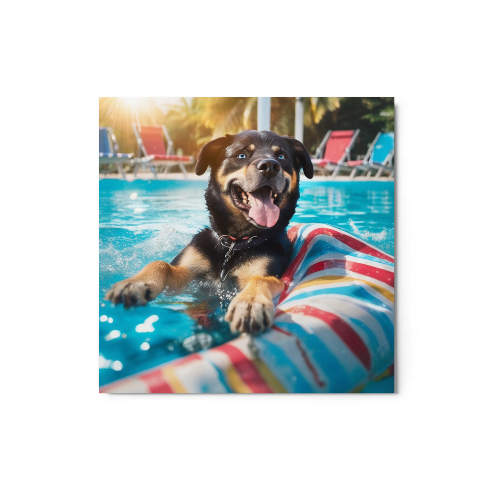 PugMug Custom Blue Metal Print