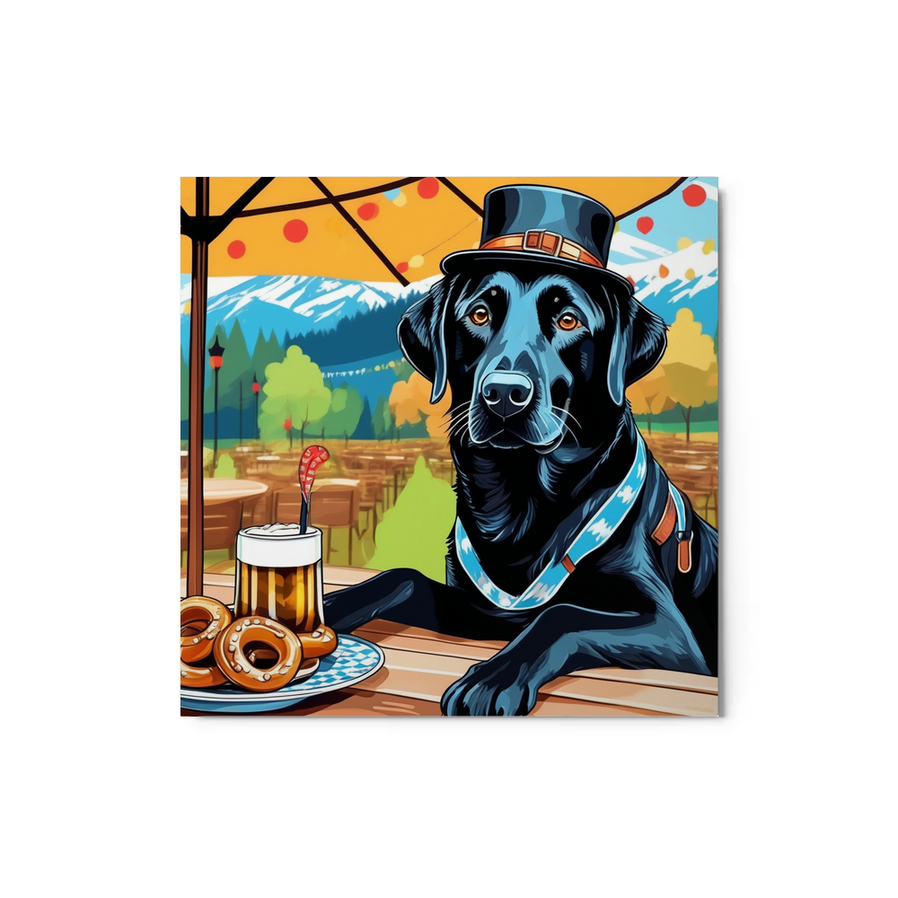PugMug Custom Black Labrador Retriever Metal Print