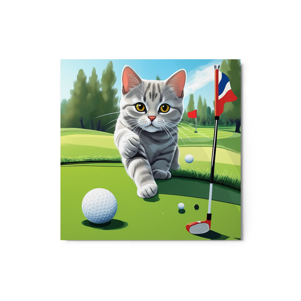 PugMug Custom Tabby British Shorthair Cat Metal Print