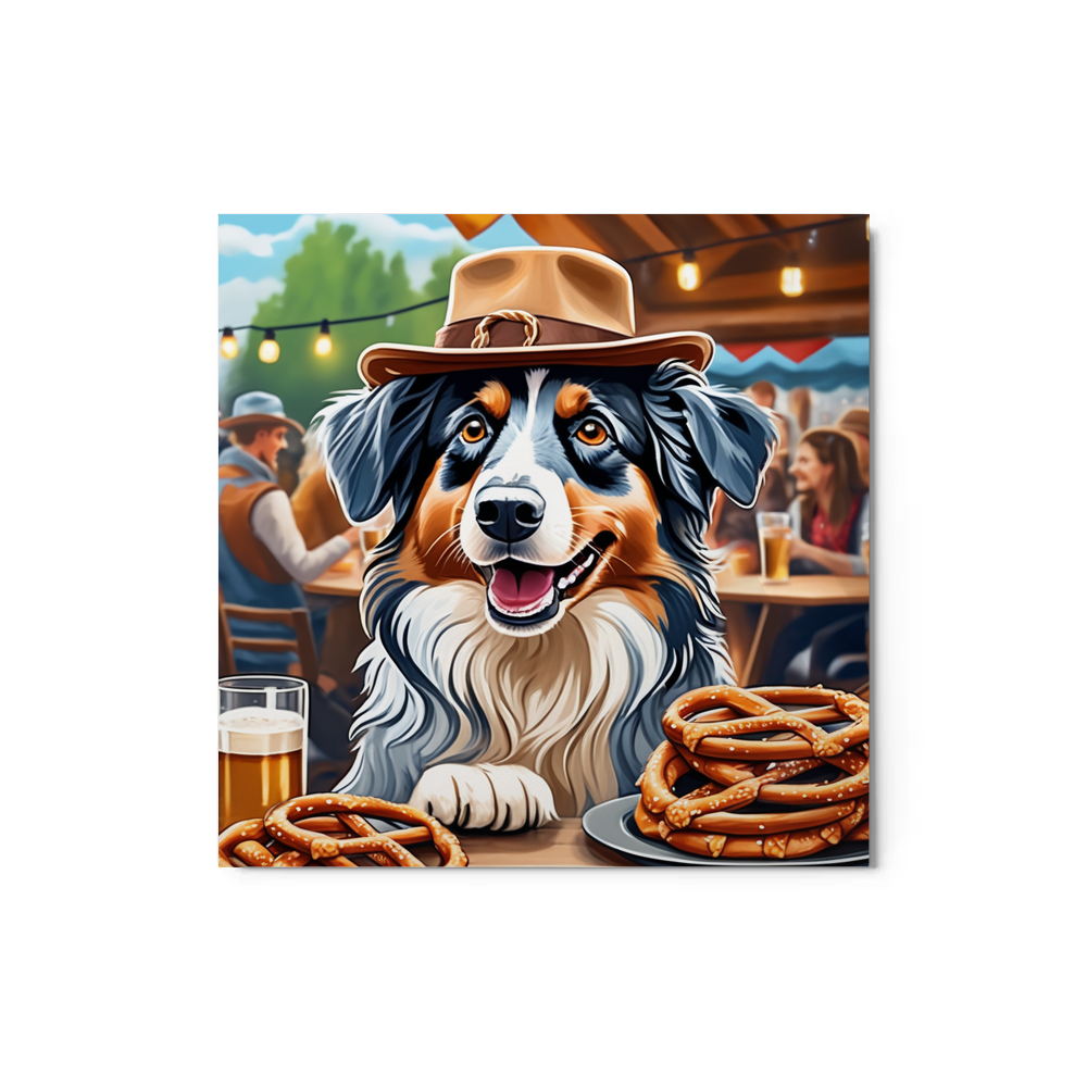 PugMug Custom Australian Shepherd Dog Metal Print