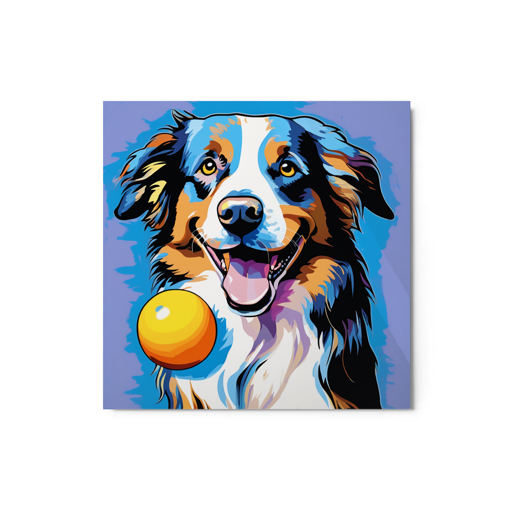 PugMug Custom Australian Shepherd Dog Metal Print