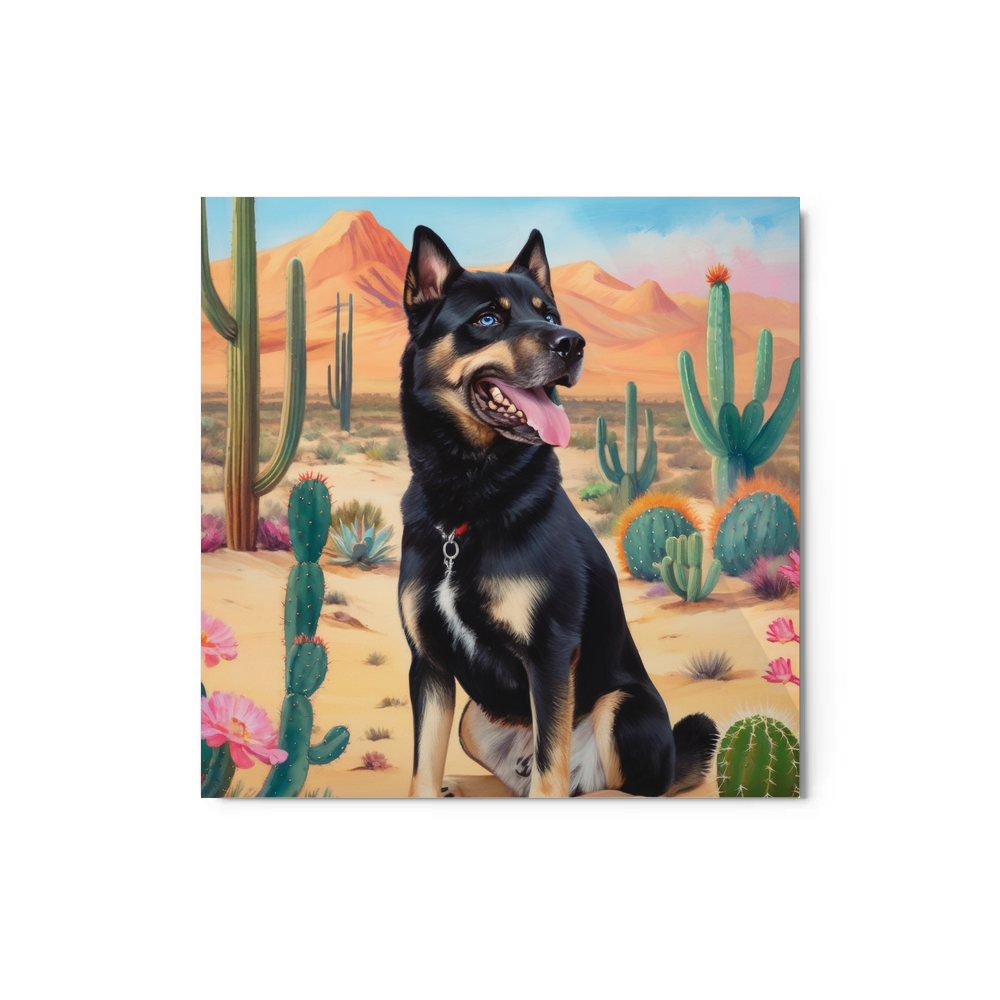 PugMug Custom Blue Metal Print