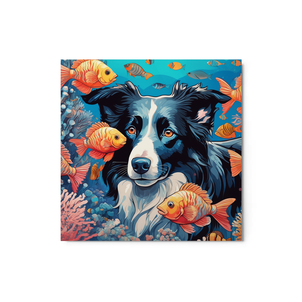PugMug Custom Border Collie Metal Print
