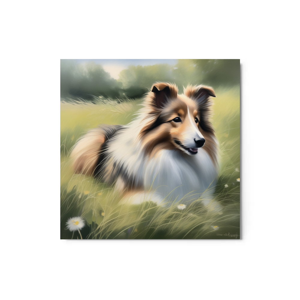 PugMug Custom Shetland Sheepdog Metal Print