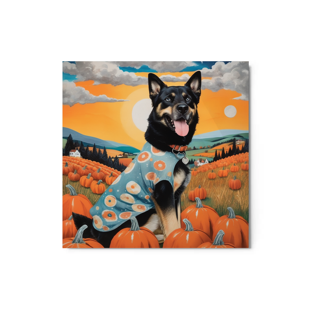 PugMug Custom Blue Metal Print