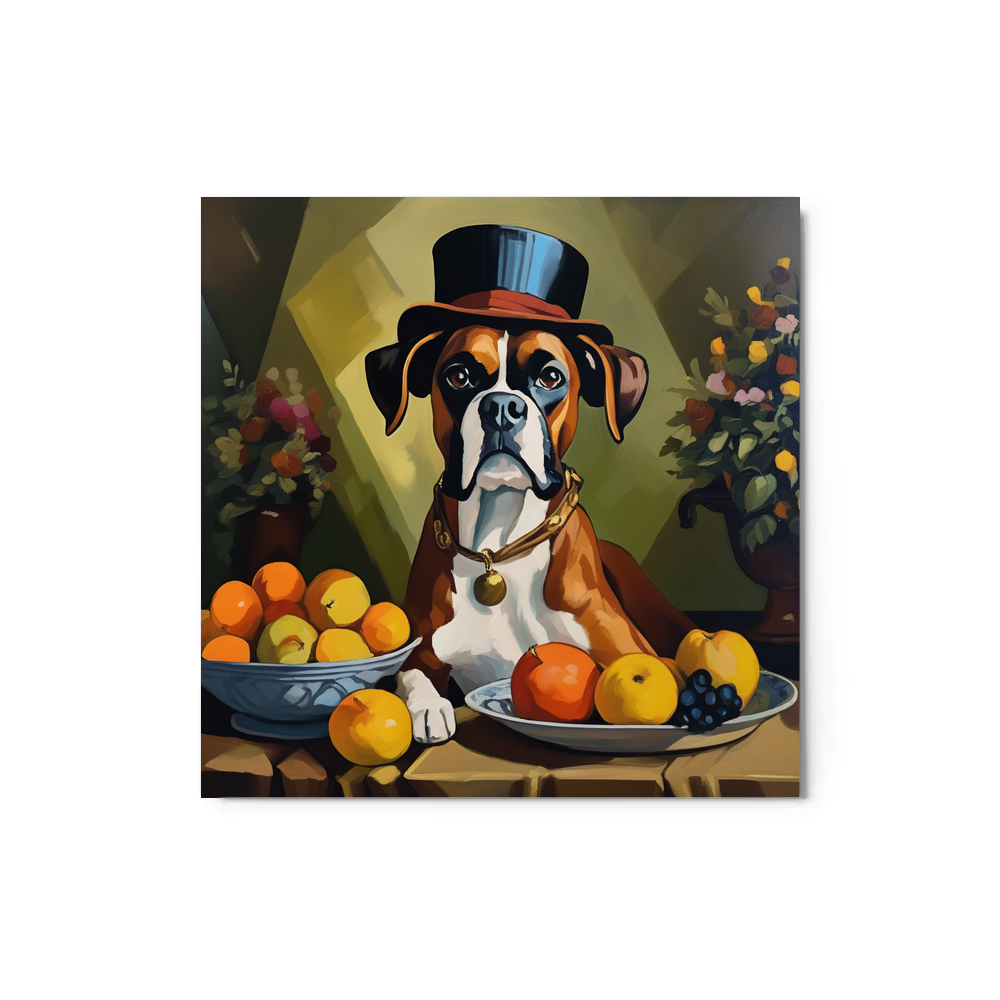 PugMug Custom Boxer Dog Metal Print