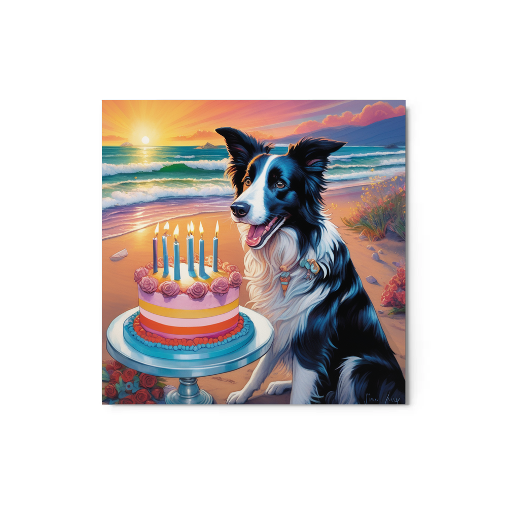 PugMug Custom Border Collie Metal Print