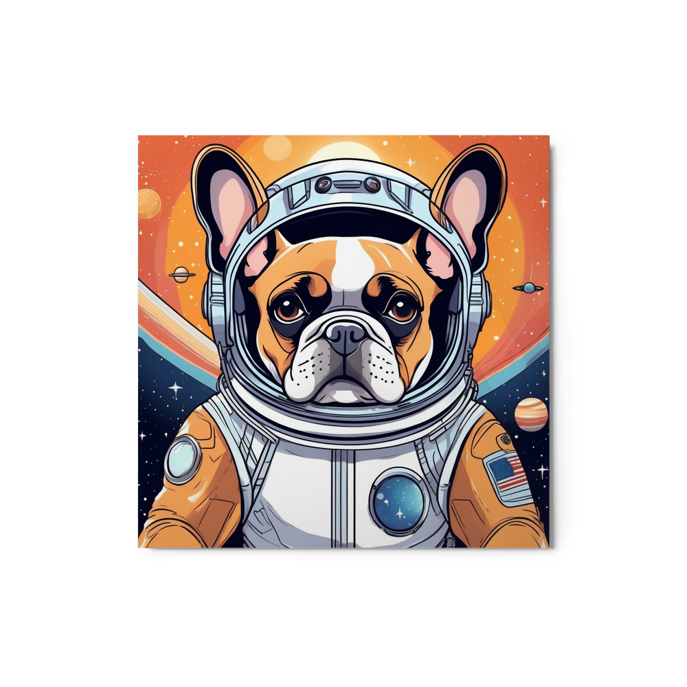 PugMug Custom Tan French Bulldog Metal Print