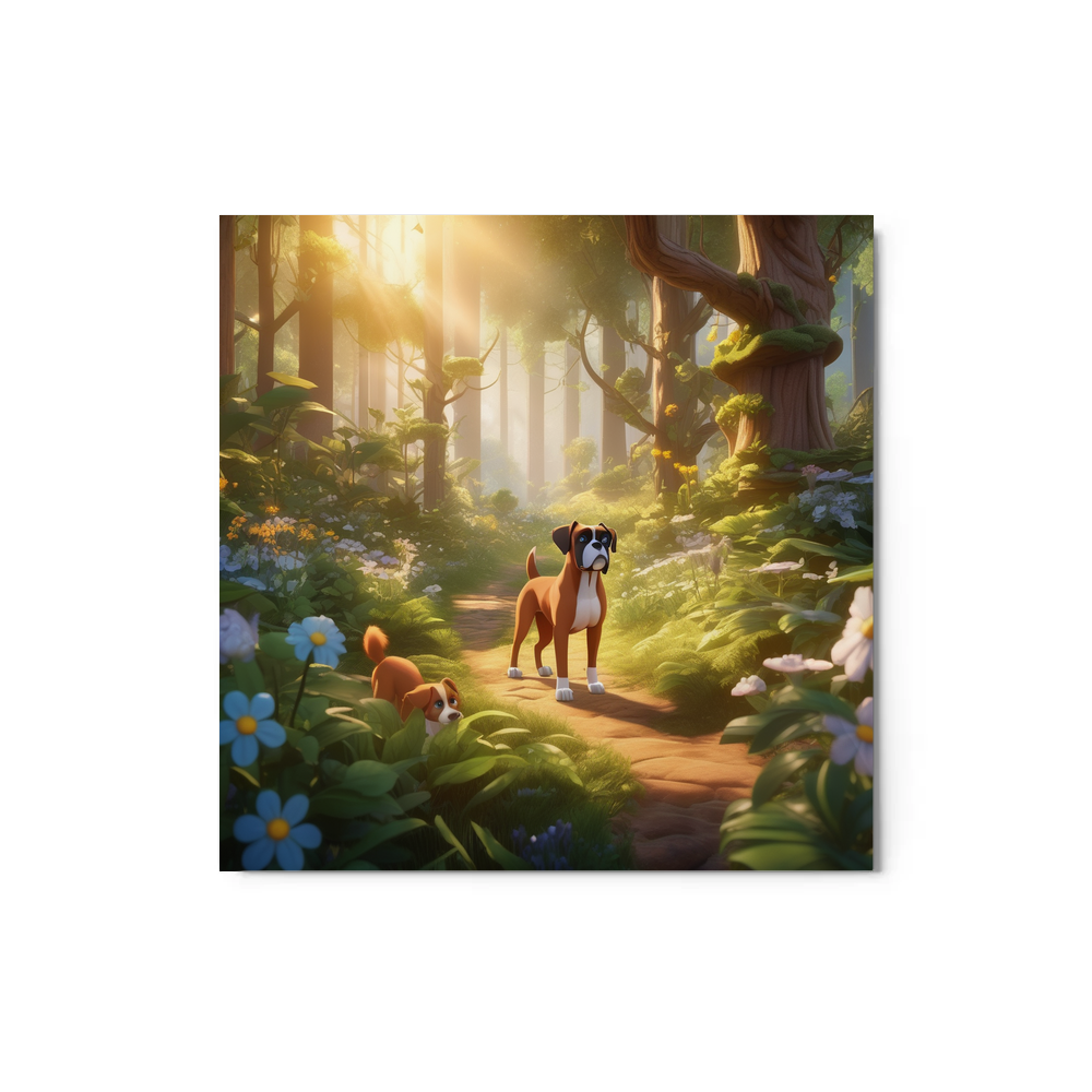 PugMug Custom Boxer Dog Metal Print