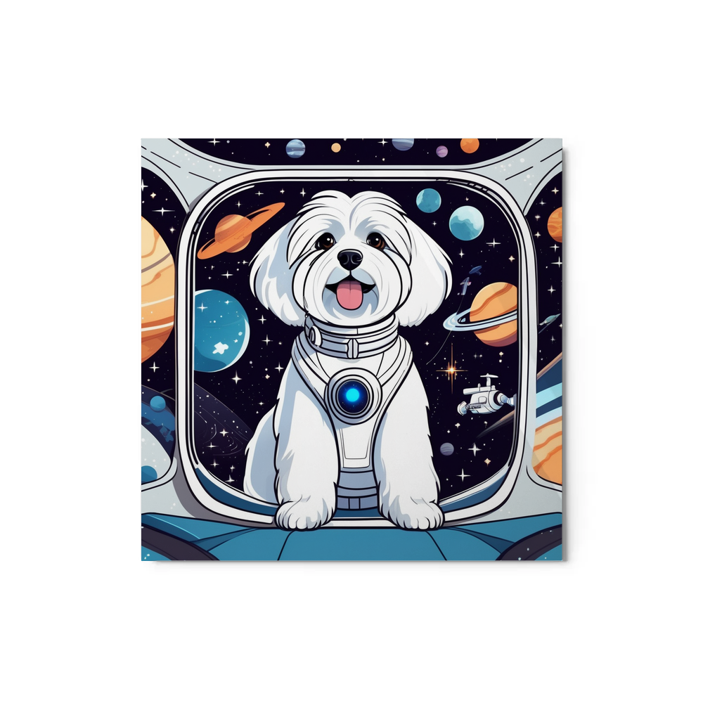 PugMug Custom White Havanese Dog Metal Print