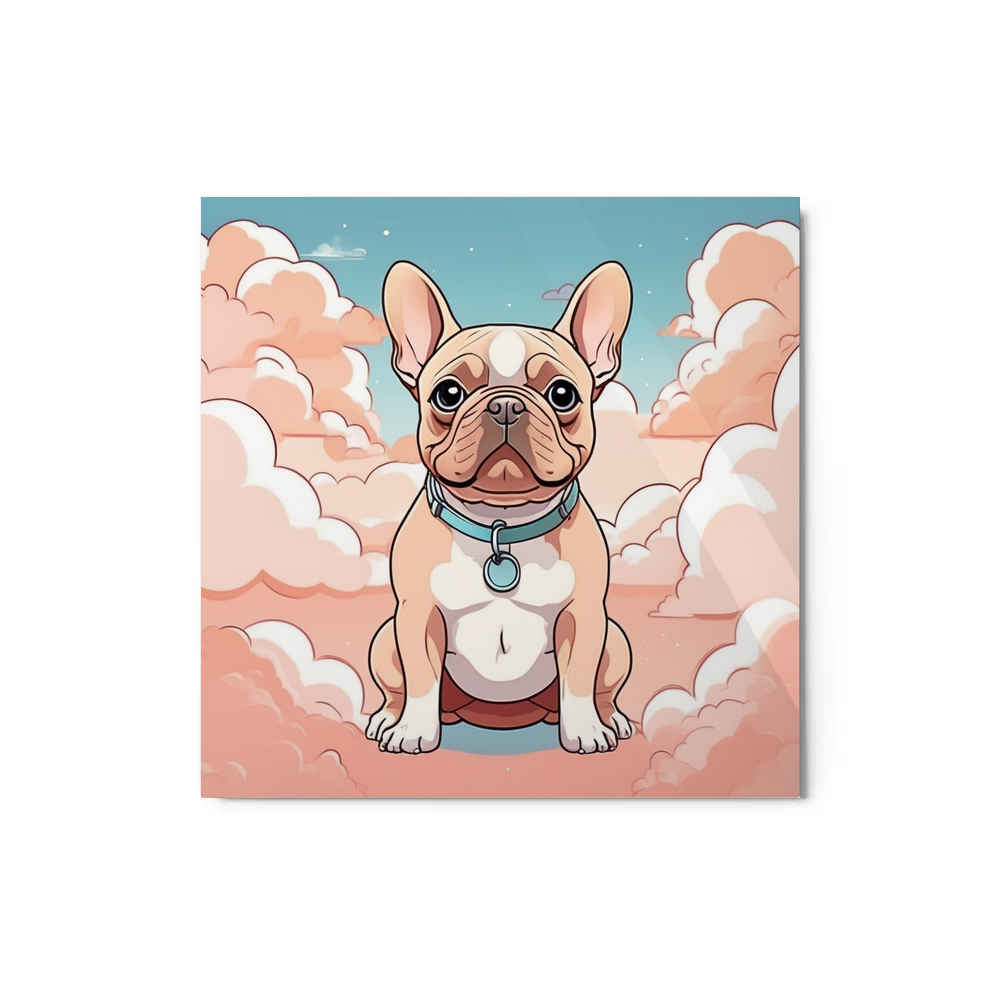 PugMug Custom Tan French Bulldog Metal Print