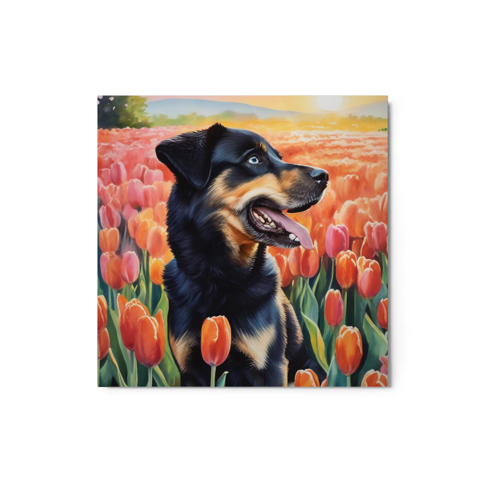 PugMug Custom Blue Metal Print