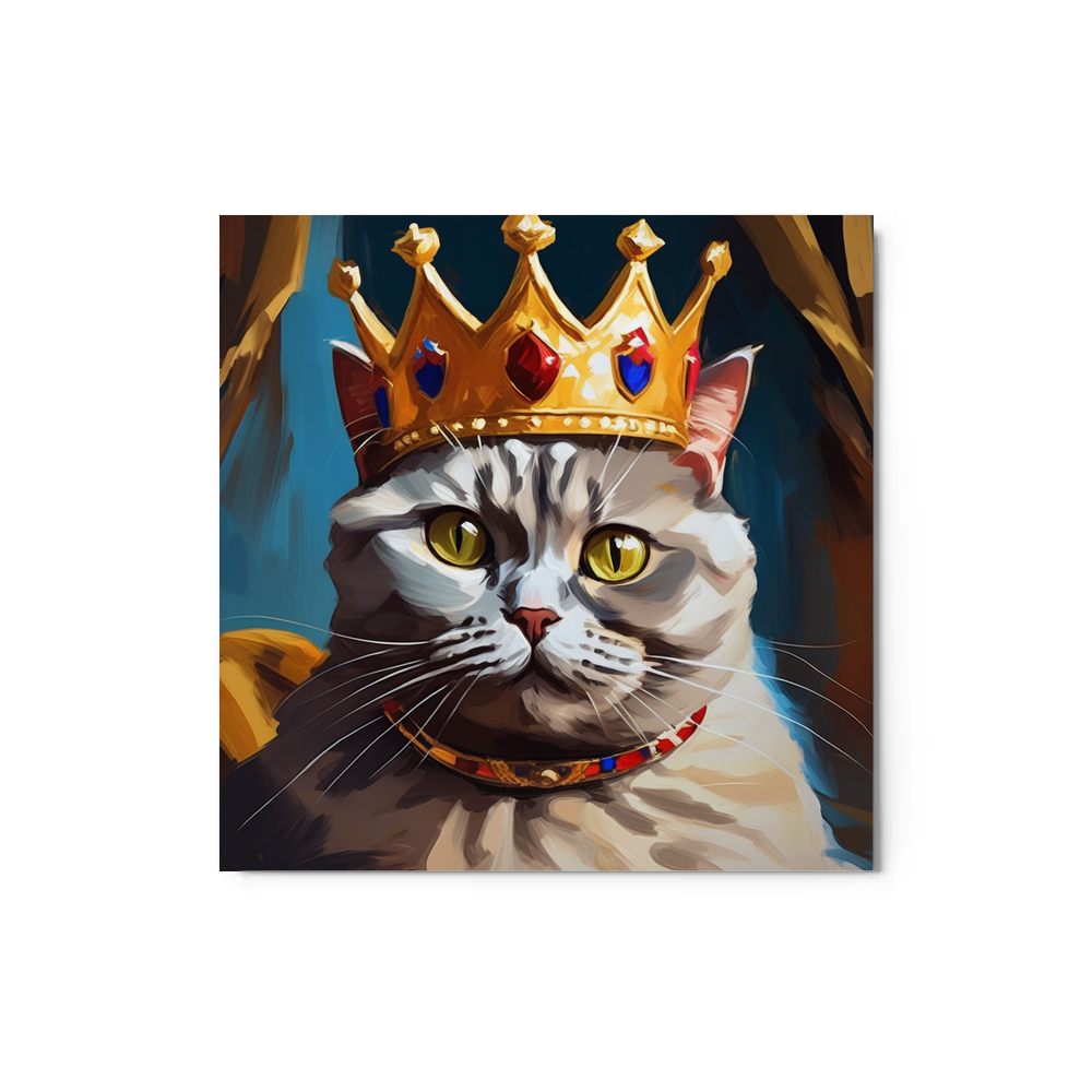 PugMug Custom Tabby British Shorthair Cat Metal Print