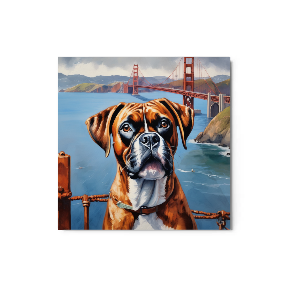 PugMug Custom Boxer Dog Metal Print