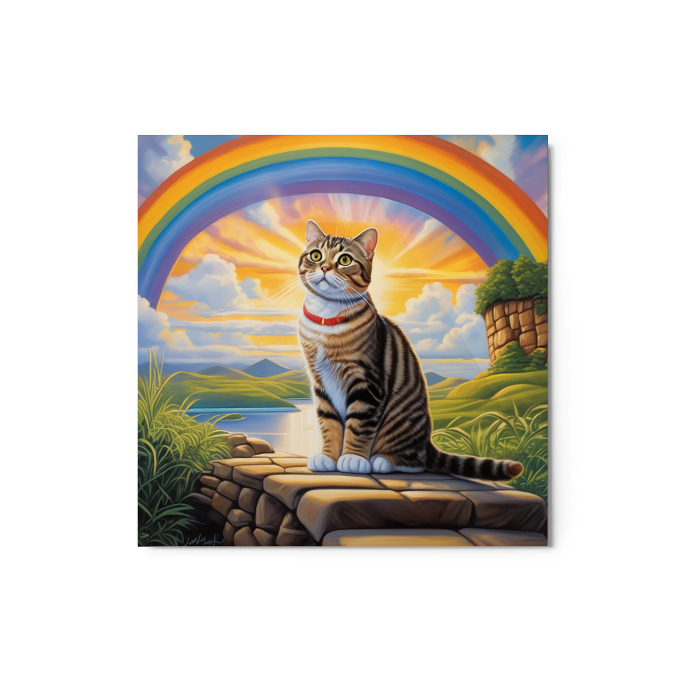 PugMug Custom Tabby Scottish Fold Cat Metal Print