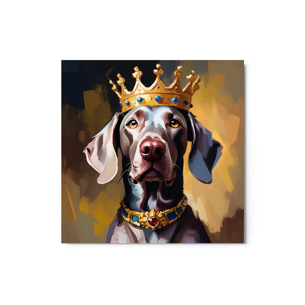 PugMug Custom Weimaraner Metal Print