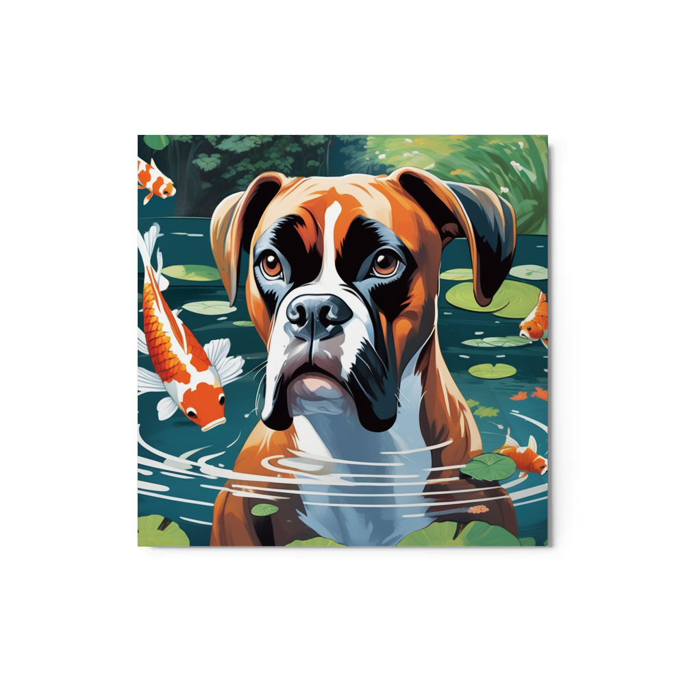 PugMug Custom Boxer Dog Metal Print