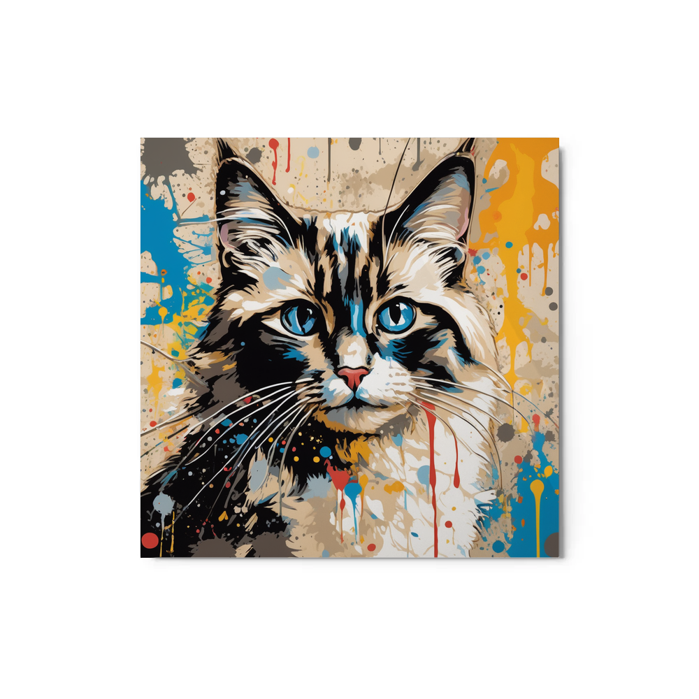 PugMug Custom Tabby Ragdoll Cat Metal Print