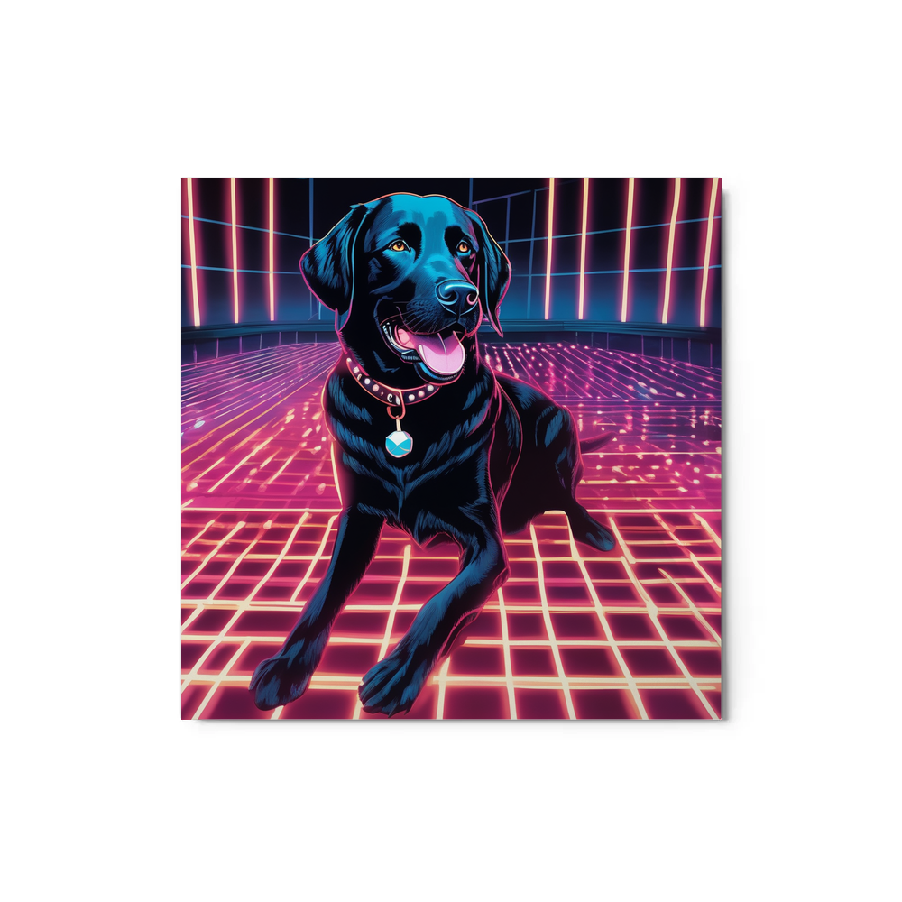 PugMug Custom Black Labrador Retriever Metal Print