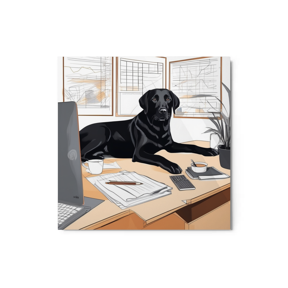 PugMug Custom Black Labrador Retriever Metal Print