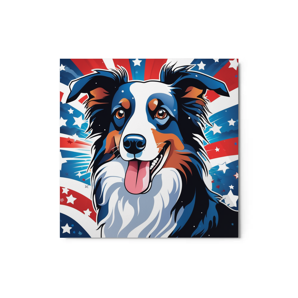 PugMug Custom Border Collie Metal Print