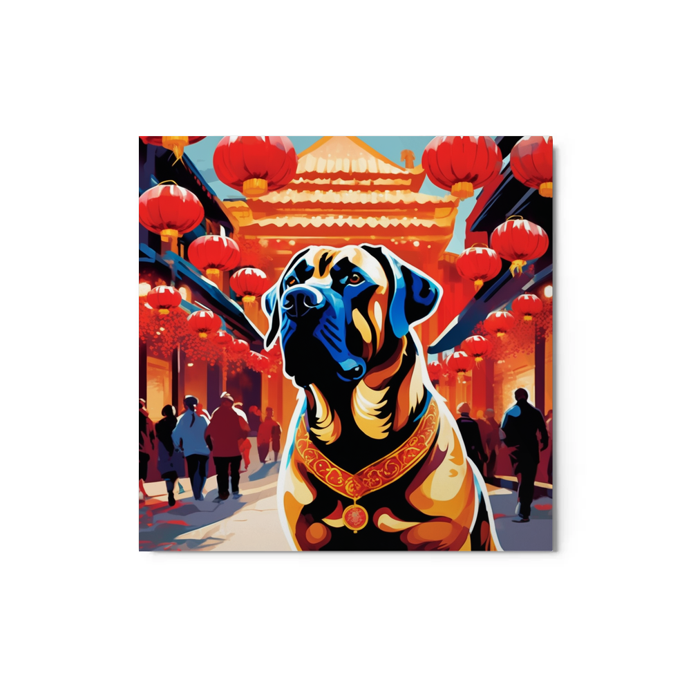 PugMug Custom Mastiff Metal Print