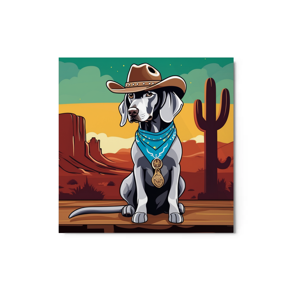 PugMug Custom Weimaraner Metal Print