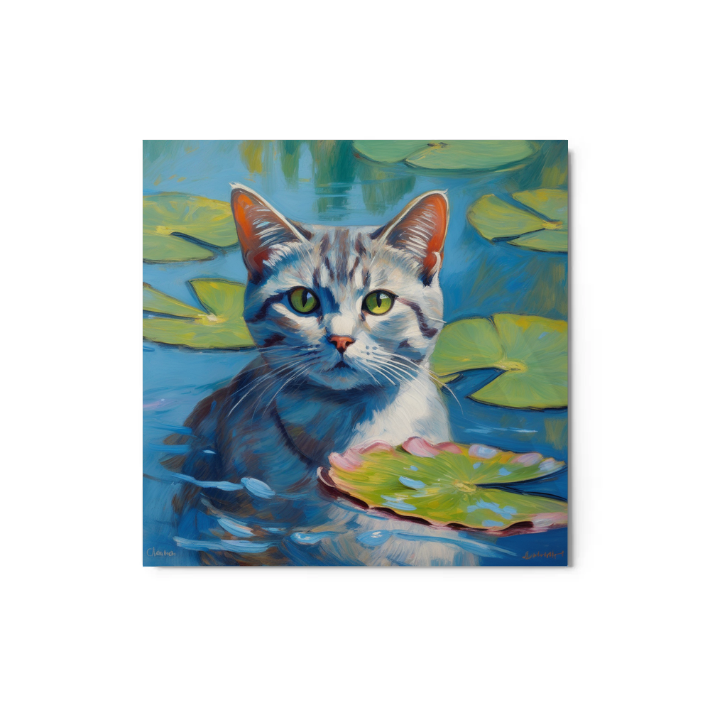 PugMug Custom Tabby British Shorthair Cat Metal Print