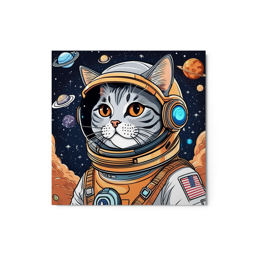 PugMug Custom Tabby British Shorthair Cat Metal Print