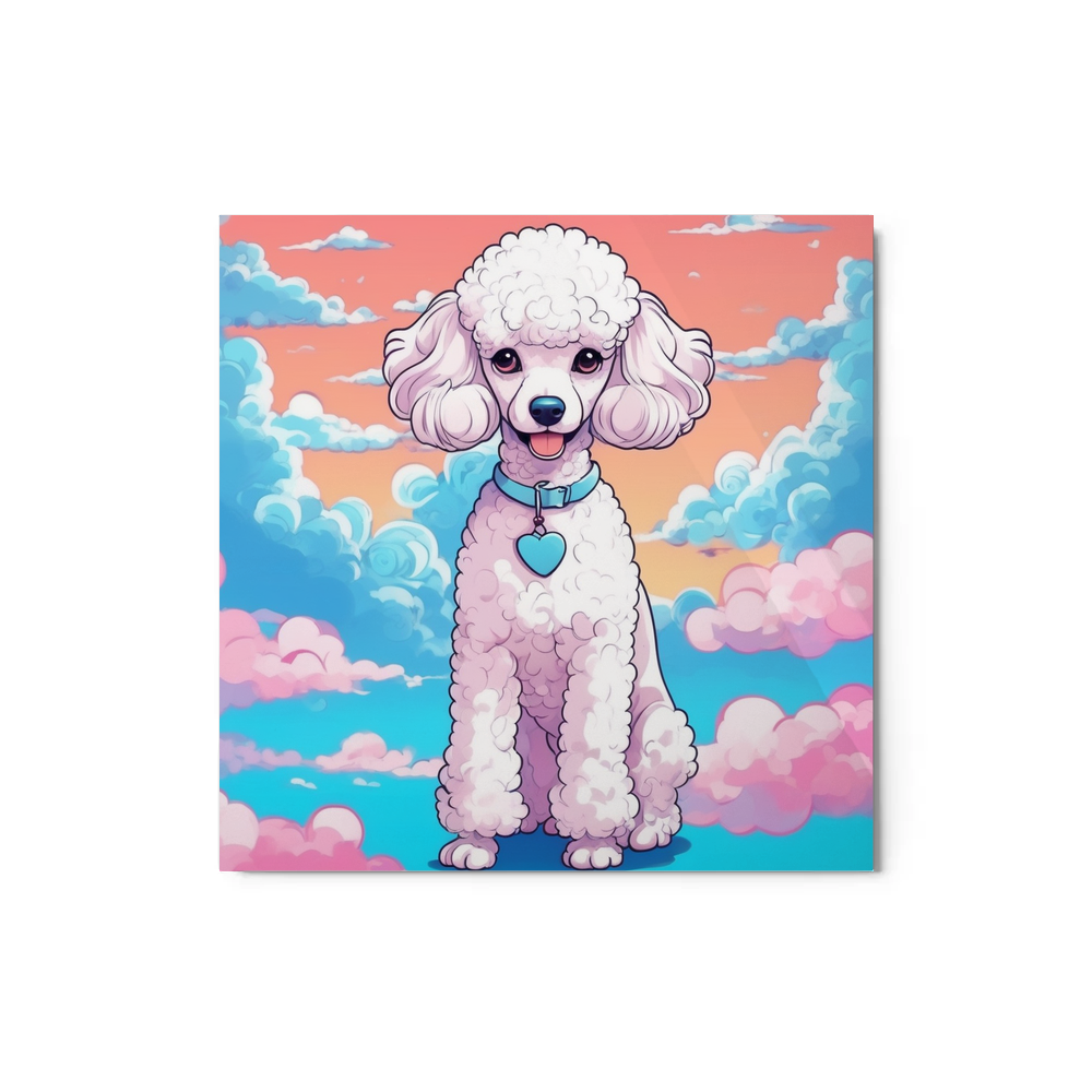 PugMug Custom White Poodle Metal Print