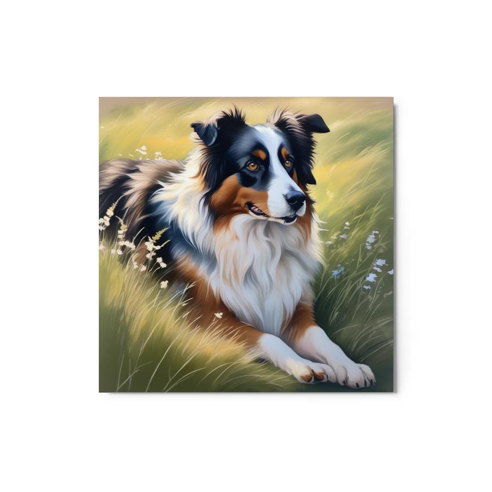 PugMug Custom Miniature American Shepherd Metal Print