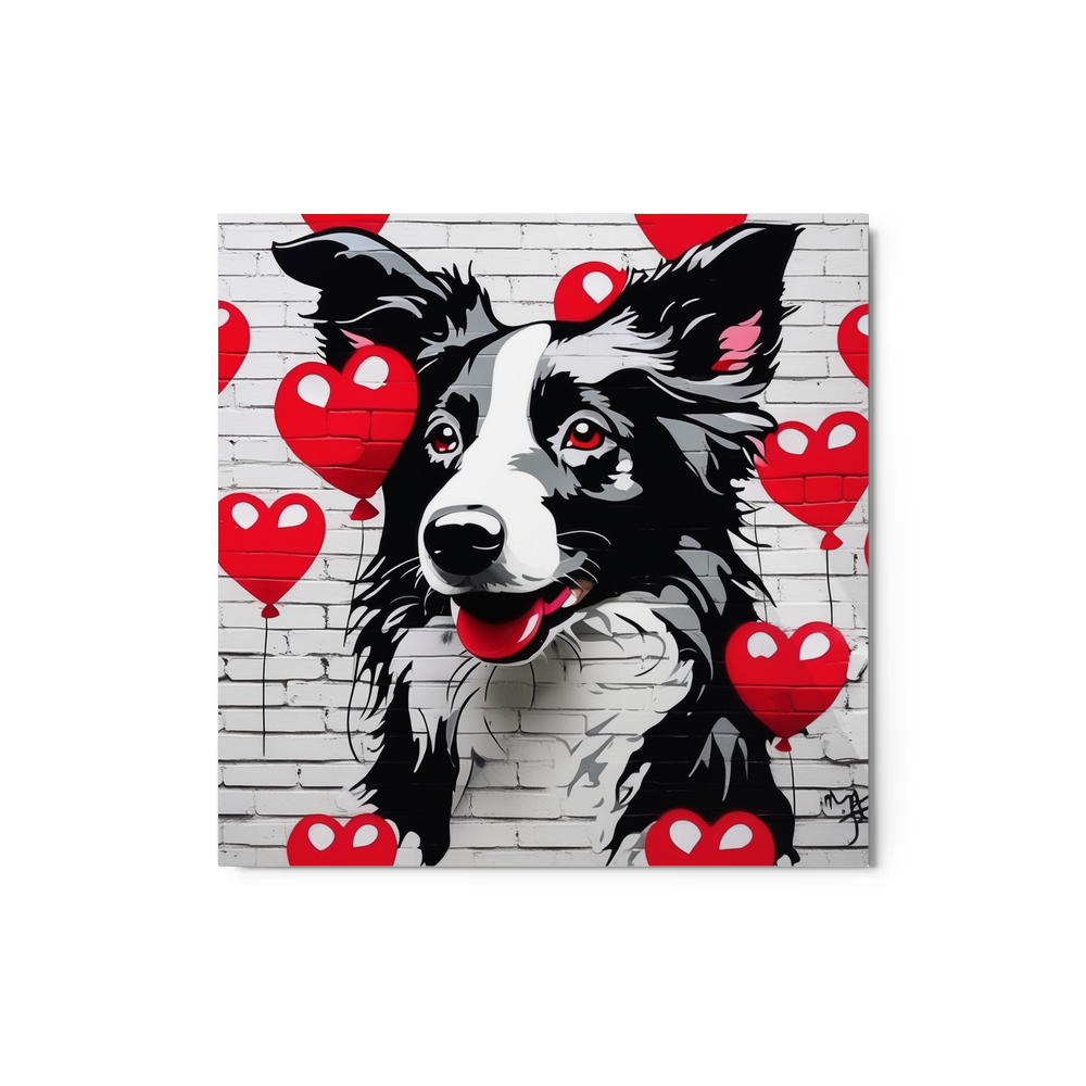 PugMug Custom Border Collie Metal Print