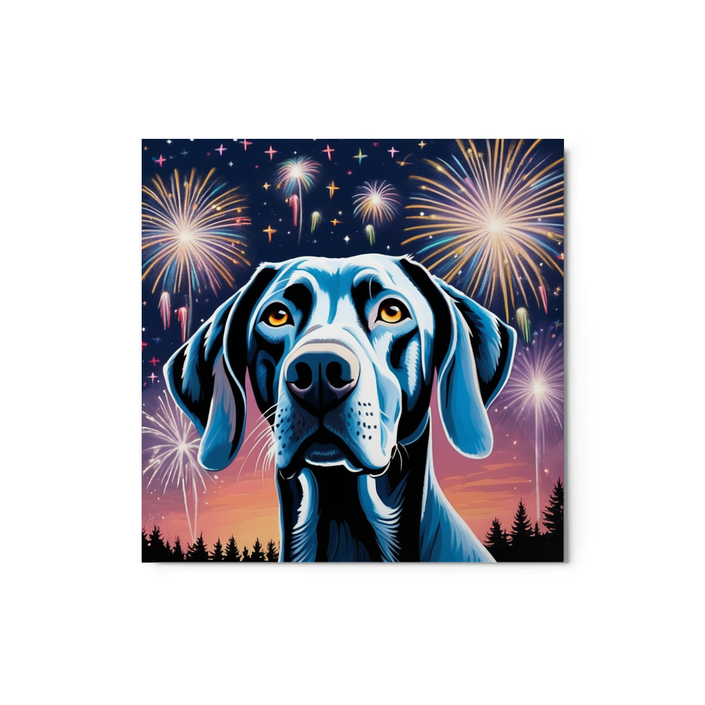 PugMug Custom Weimaraner Metal Print