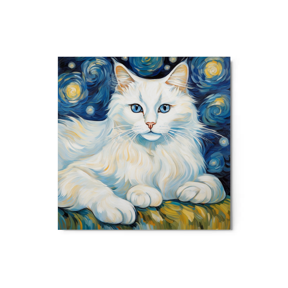 PugMug Custom White Ragdoll Cat Metal Print