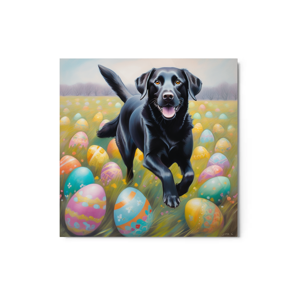 PugMug Custom Black Labrador Retriever Metal Print