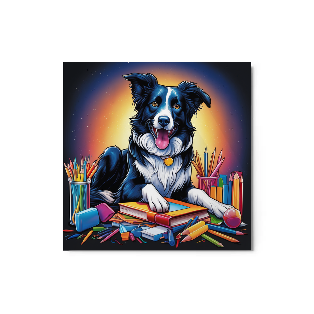 PugMug Custom Border Collie Metal Print