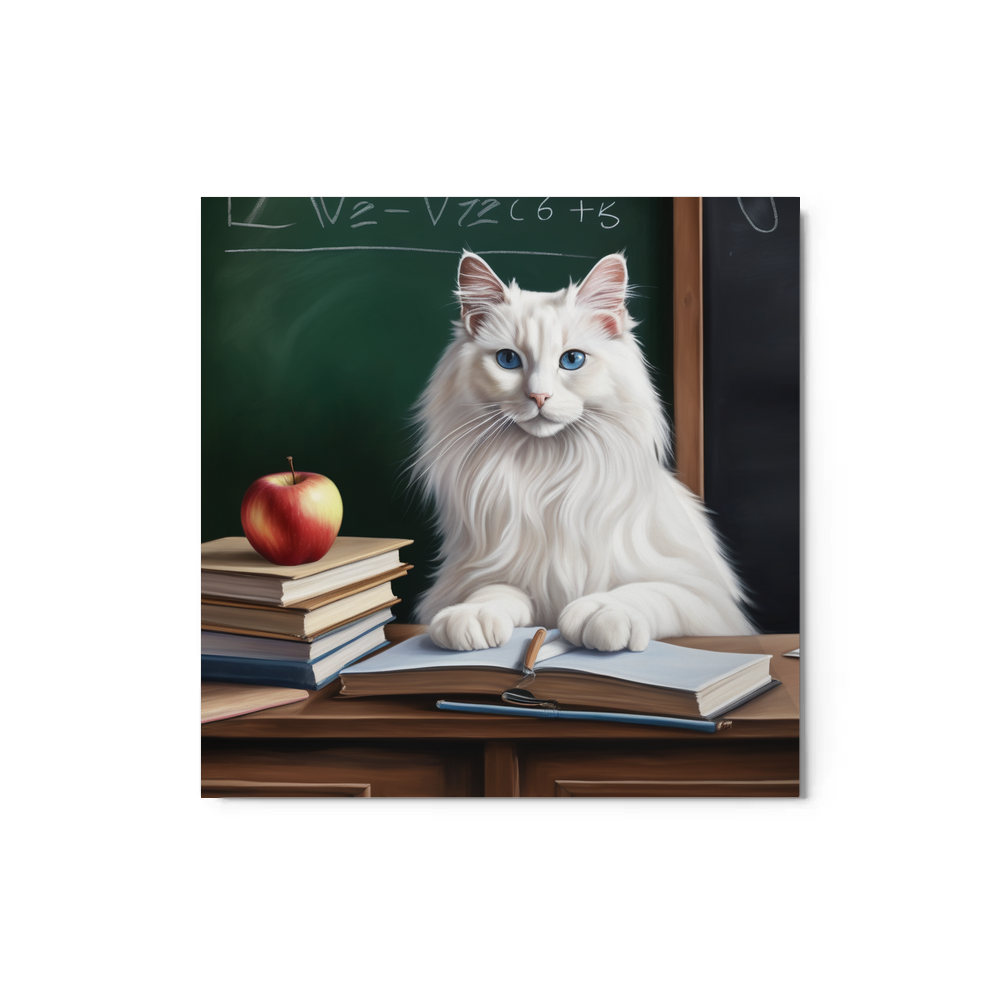 PugMug Custom White Ragdoll Cat Metal Print