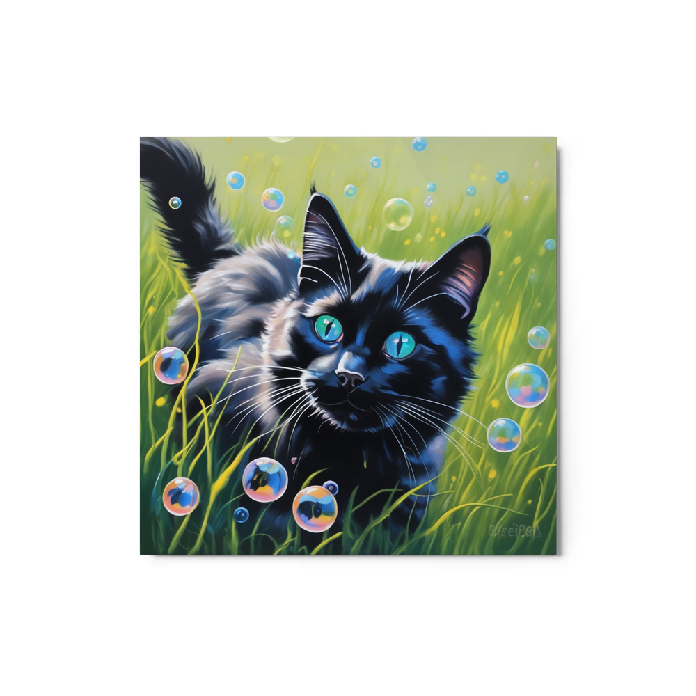 PugMug Custom Black Ragdoll Cat Metal Print