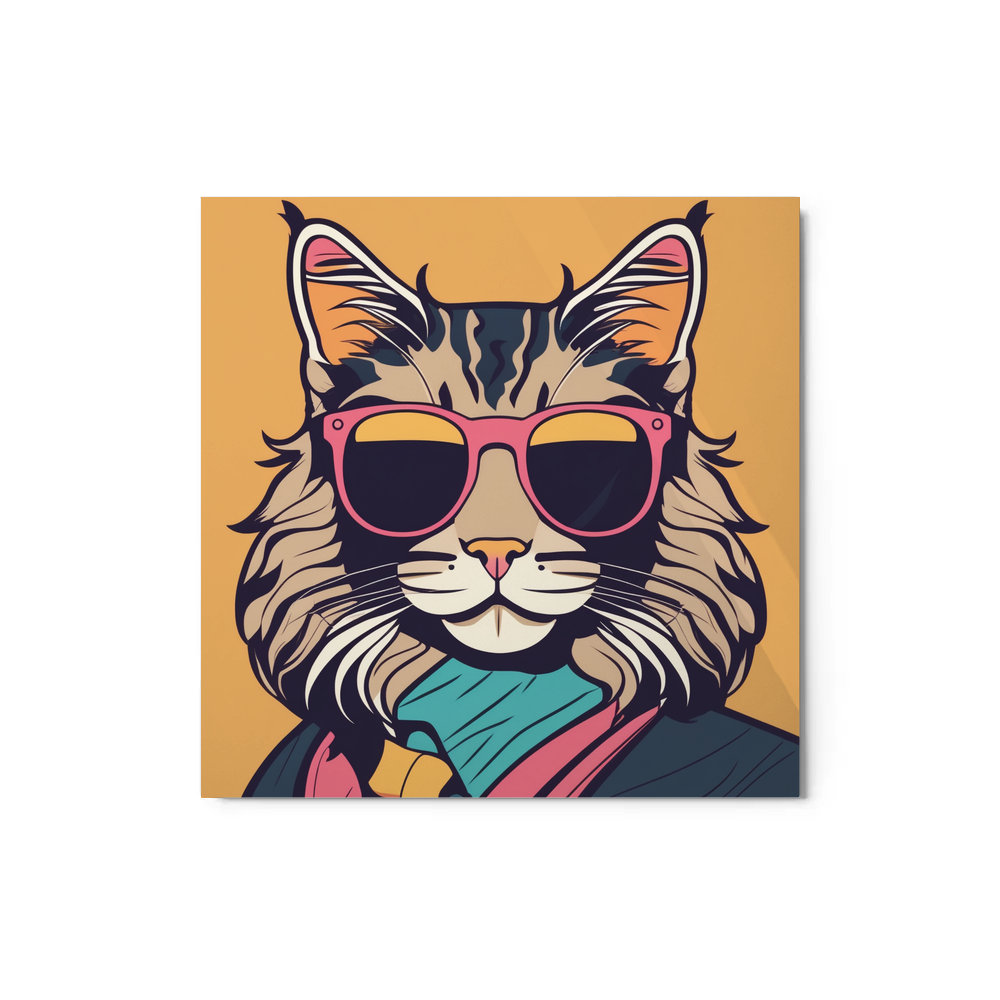 PugMug Custom Tabby Maine Coon Cat Metal Print