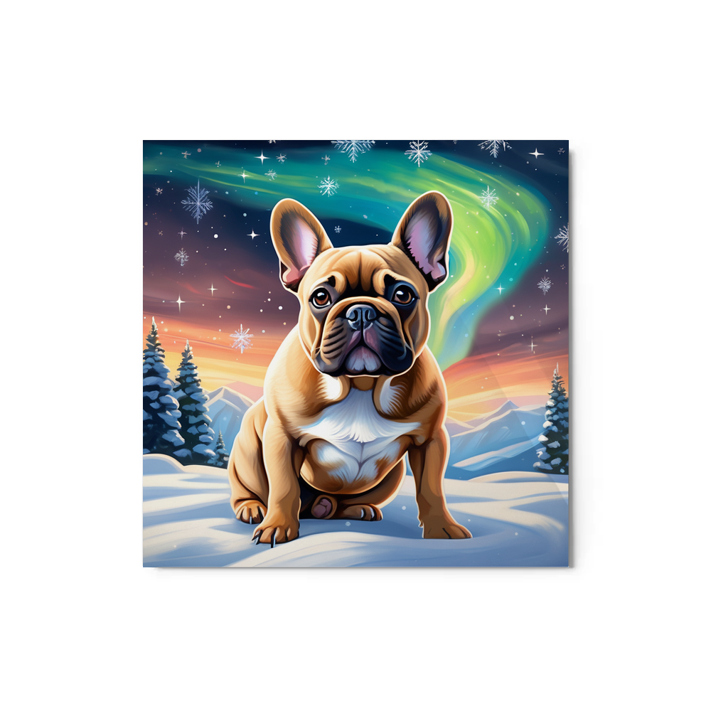 PugMug Custom Tan French Bulldog Metal Print