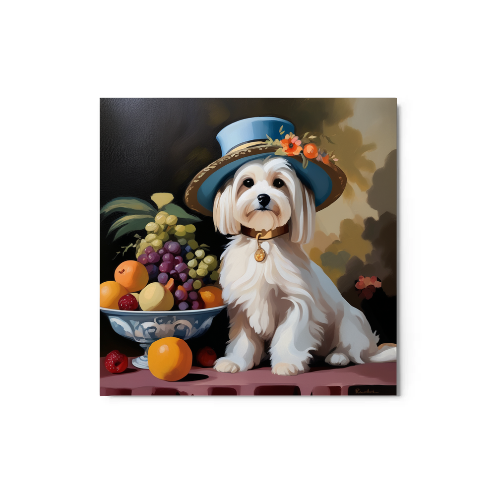 PugMug Custom White Havanese Dog Metal Print