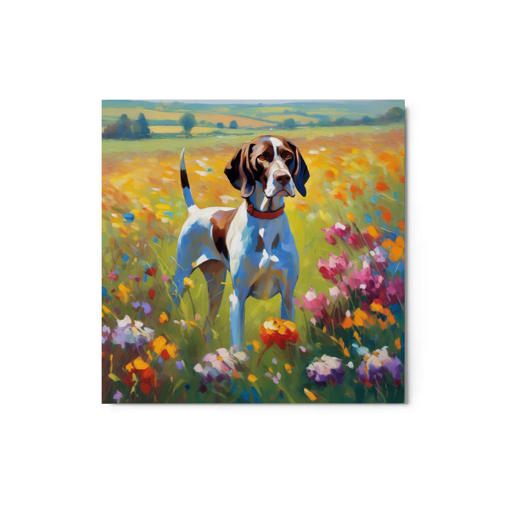 PugMug Custom Pointer Dog Metal Print