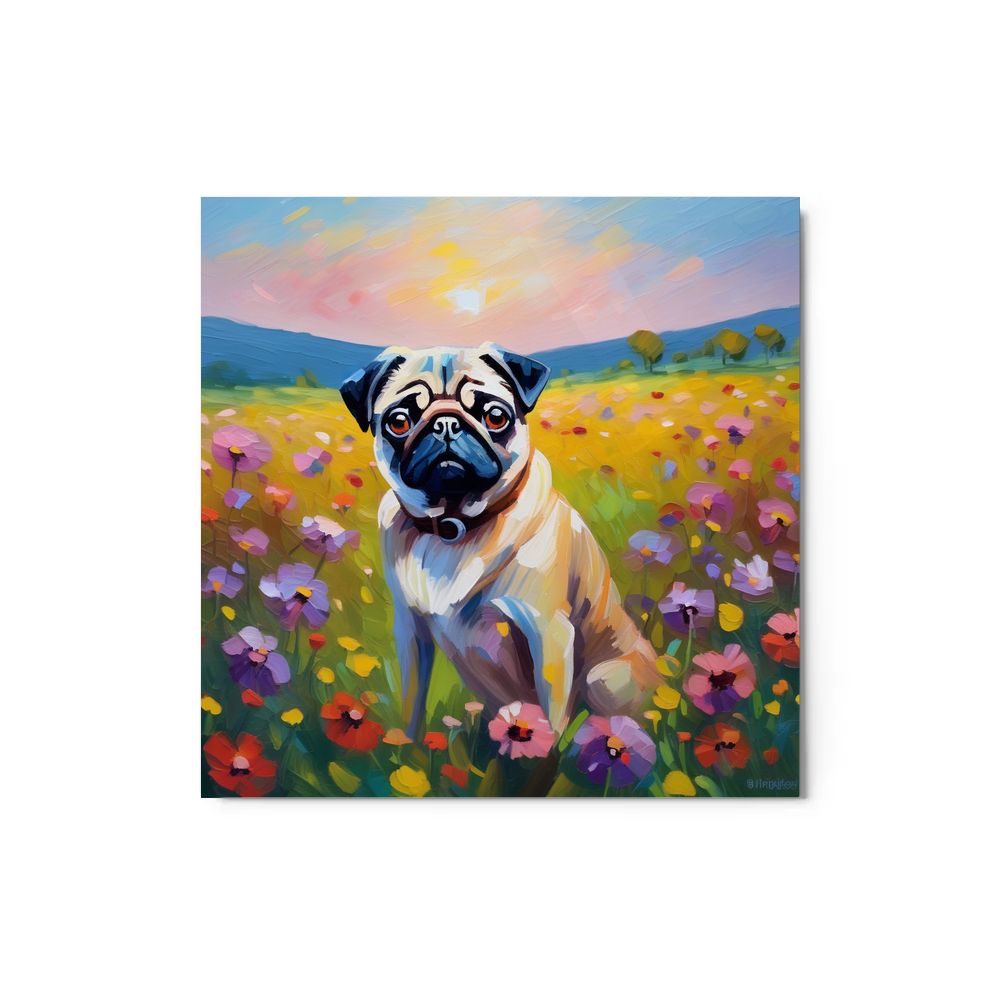 PugMug Custom Pug Metal Print