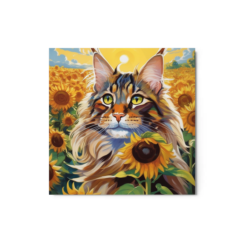 PugMug Custom Tabby Maine Coon Cat Metal Print