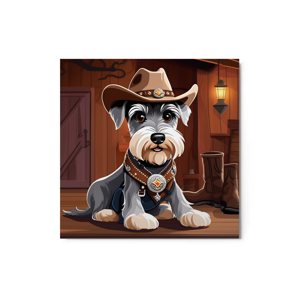 PugMug Custom Miniature Schnauzer Metal Print