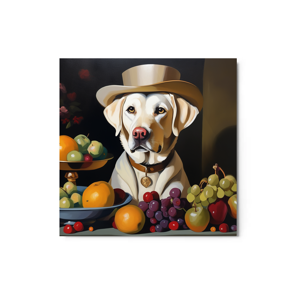 PugMug Custom White Labrador Retriever Metal Print
