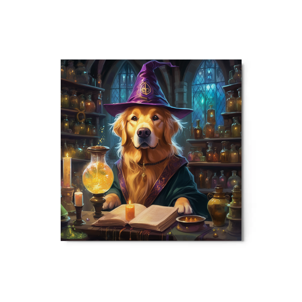 PugMug Custom Golden Retriever Metal Print